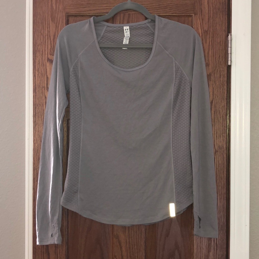 Under Armour Long Sleeve Gray Athletic Tee Shirt